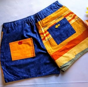 African print booty shorts for women